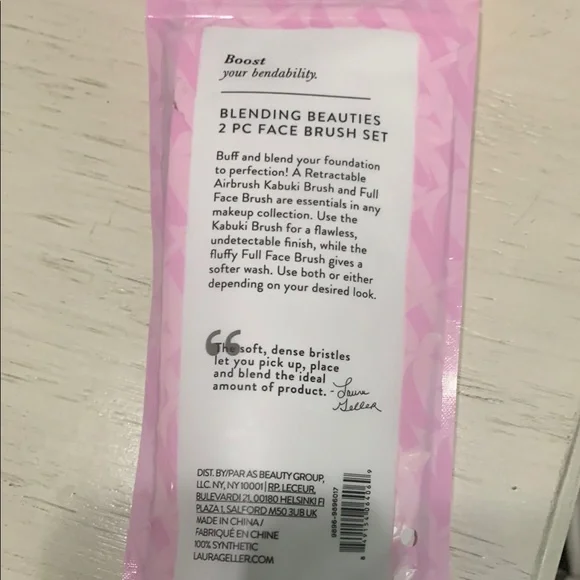 Laura Geller Blending Beauties 2 Pc Face Brush Set - Black and White - Picture 2 of 2